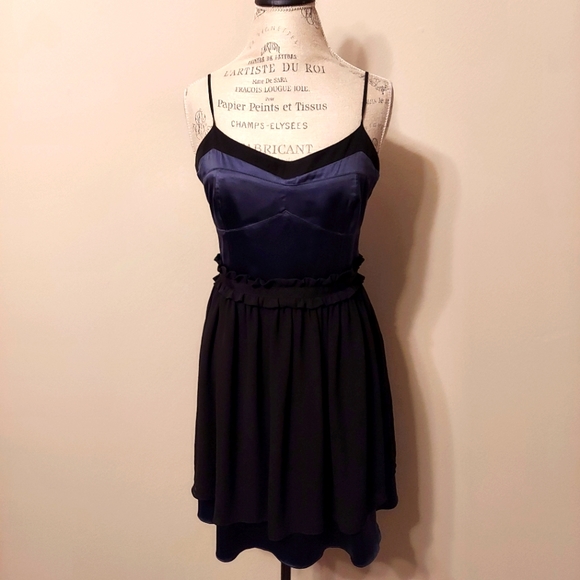 BCBGeneration Dark Blue&Black Party Dress Sz 10 - Picture 1 of 6